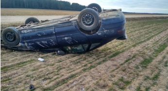 Под Свислочью бесправник перевернулся на машине. Он в реанимации