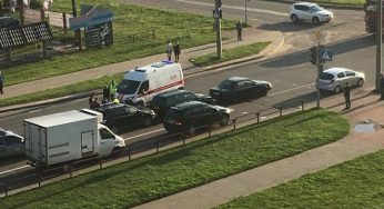 Утром на Девятовке образовался паровозик из трех авто. Между автомобилями зажало мужчину