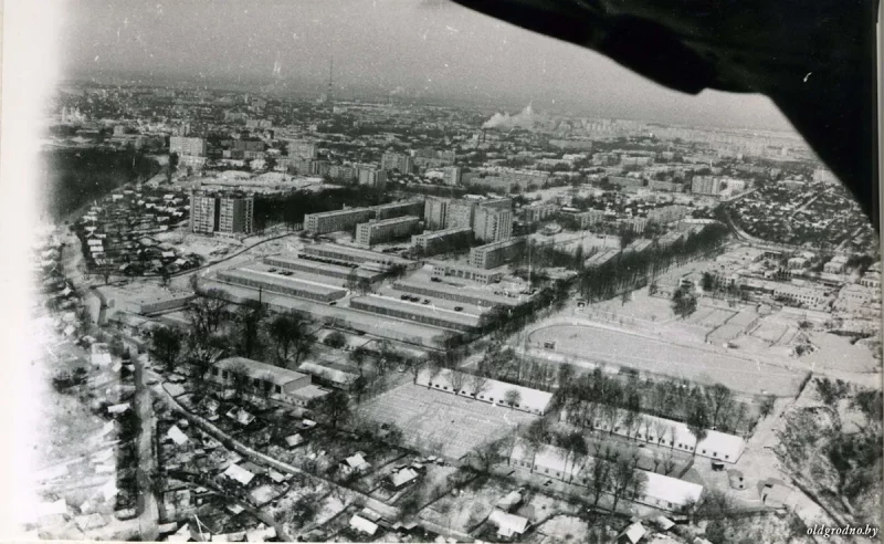 Вид на "Шанхай" и улицы Лидскую и Белуша. Зима 1988. Это был бандитский район Гродно