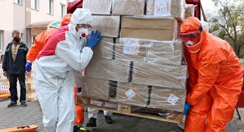 Для борьбы с коронавирусом в Гродно прибыла гуманитарная помощь из Польши