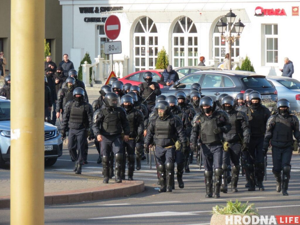 Силовики на улицах Гродно. Иллюстративное фото Hrodna.life