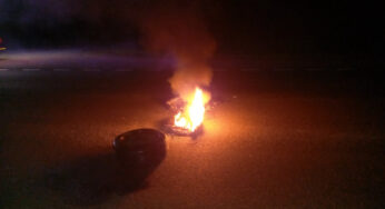 В Слонимском районе жгли покрышки