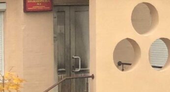 В Гродно подожгли дверь «опорки»