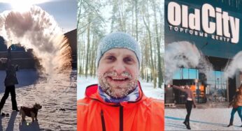 «Отмороженные лица» и «дубак челлендж». Чем занимались гродненцы в сильный мороз?