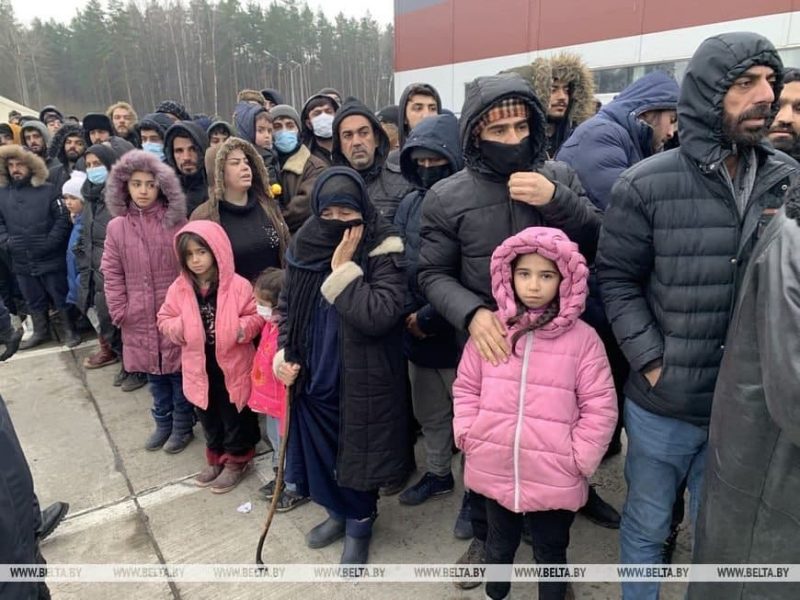 Александр Лукашенко приехал к мигрантам в Брузги