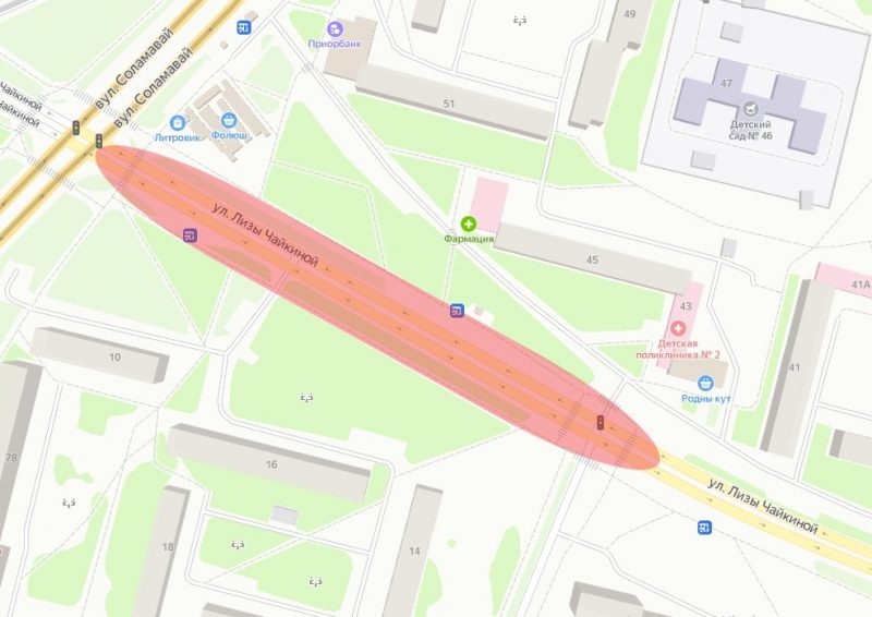 В Гродно закрывается движение на участке улицы Лизы Чайкиной Запрет движения по ул. Лизы Чайкиной