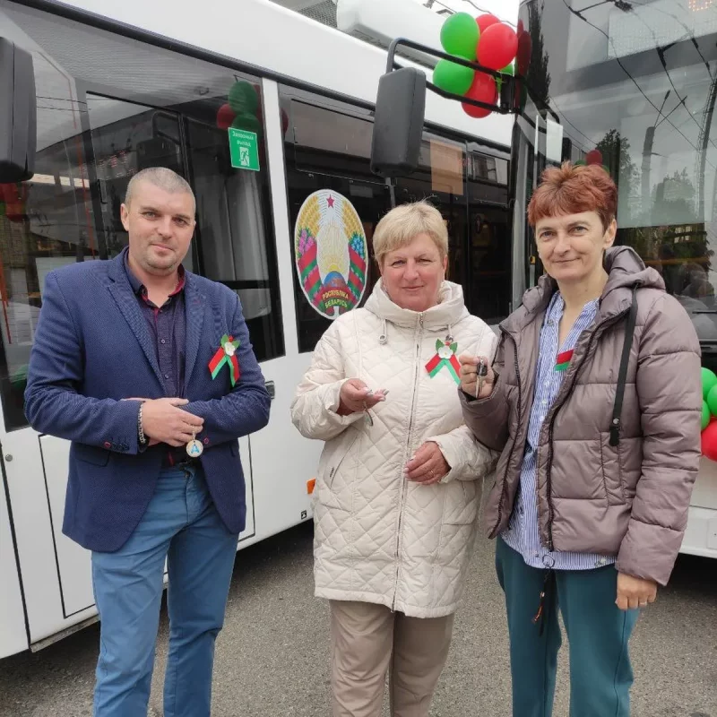 В Гродно привезли новые троллейбусы. Источник: Гродненский горисполком