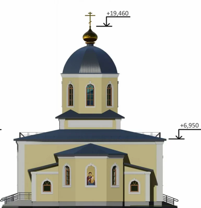 Праект храма на магістральнай. Крыніца: Гродзенскі гарвыканкам