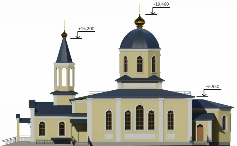 Праект храма на магістральнай. Крыніца: Гродзенскі гарвыканкам