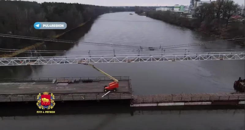 Рэканструкцыя падвеснага моста праз Нёман.