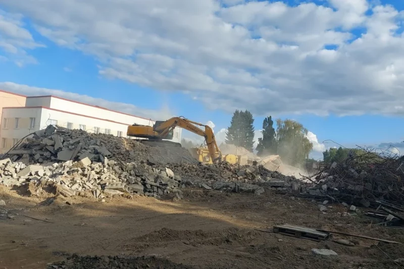 Снос больничного корпуса; демонтаж; Свислочский район