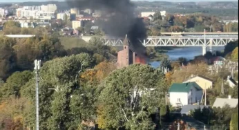 В Гродно на выходных чуть не сгорел «замок Дракулы» (обновлено)