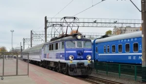 Поезд Гродно-Белосток с прицепными вагонами по маршруту Гродно-Краков.
