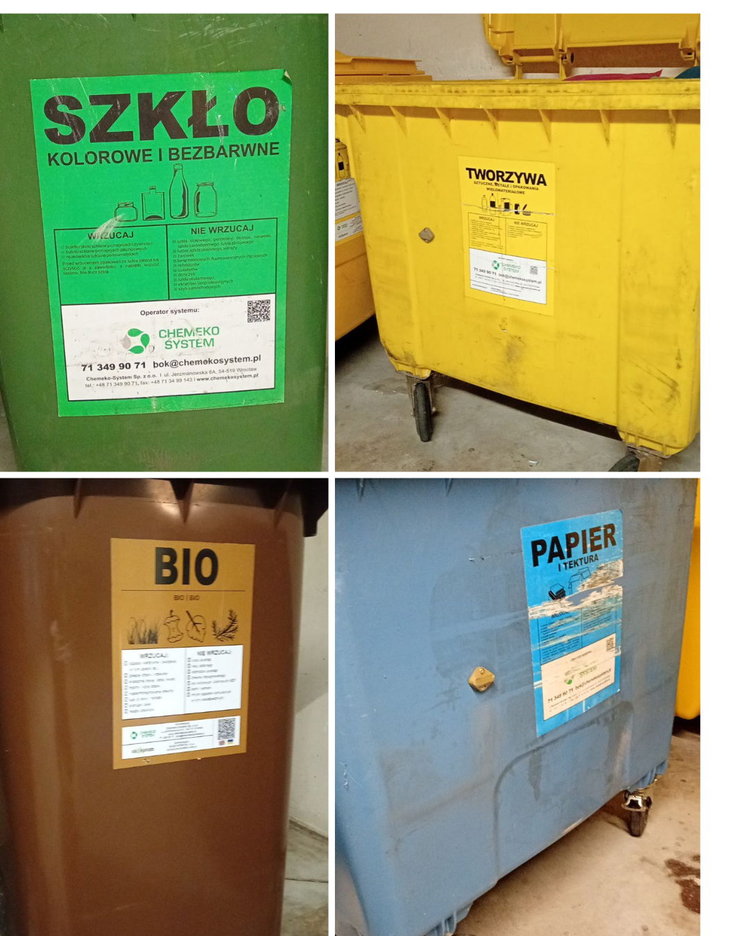 Контейнеры для мусора в Польше - как сортировать мусор правильно в Польше