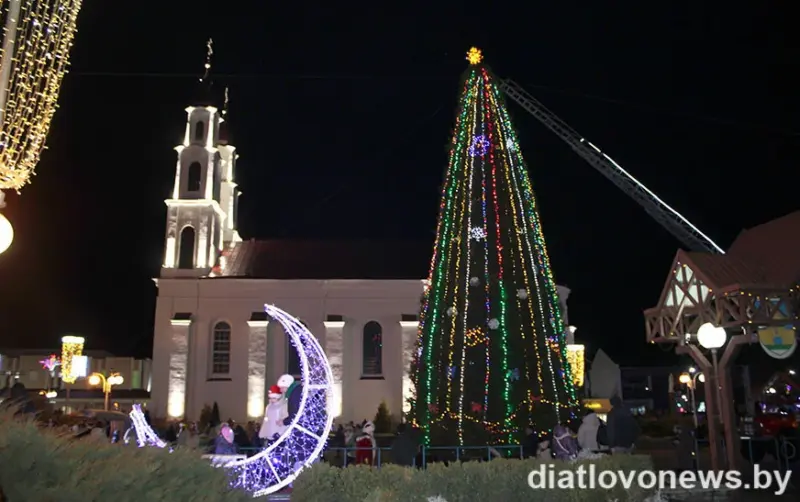 С подковами, домиками и снежинками. Как выглядят главные елки в районных центрах региона