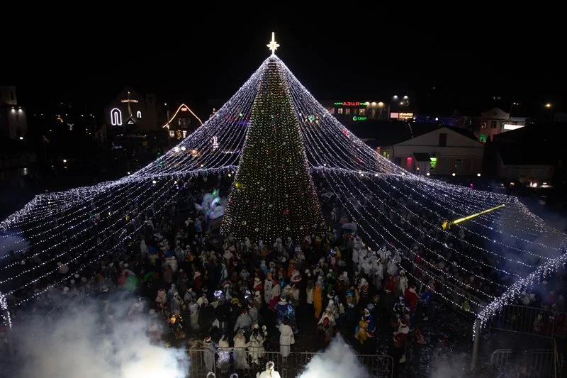 С подковами, домиками и снежинками. Как выглядят главные елки в районных центрах региона