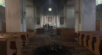 “Событие глубоко затронуло сердца”. В Сопоцкине восстанавливают костел XVIII века после большого пожара