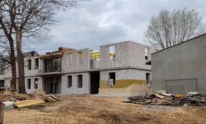 Исторический дом на Василька перестраивают — используют газосиликатные блоки 